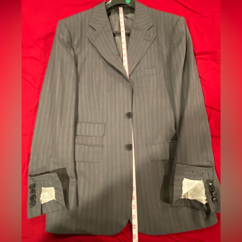 Boss Selection by Hugo Boss grey / purple pinstripe 44R